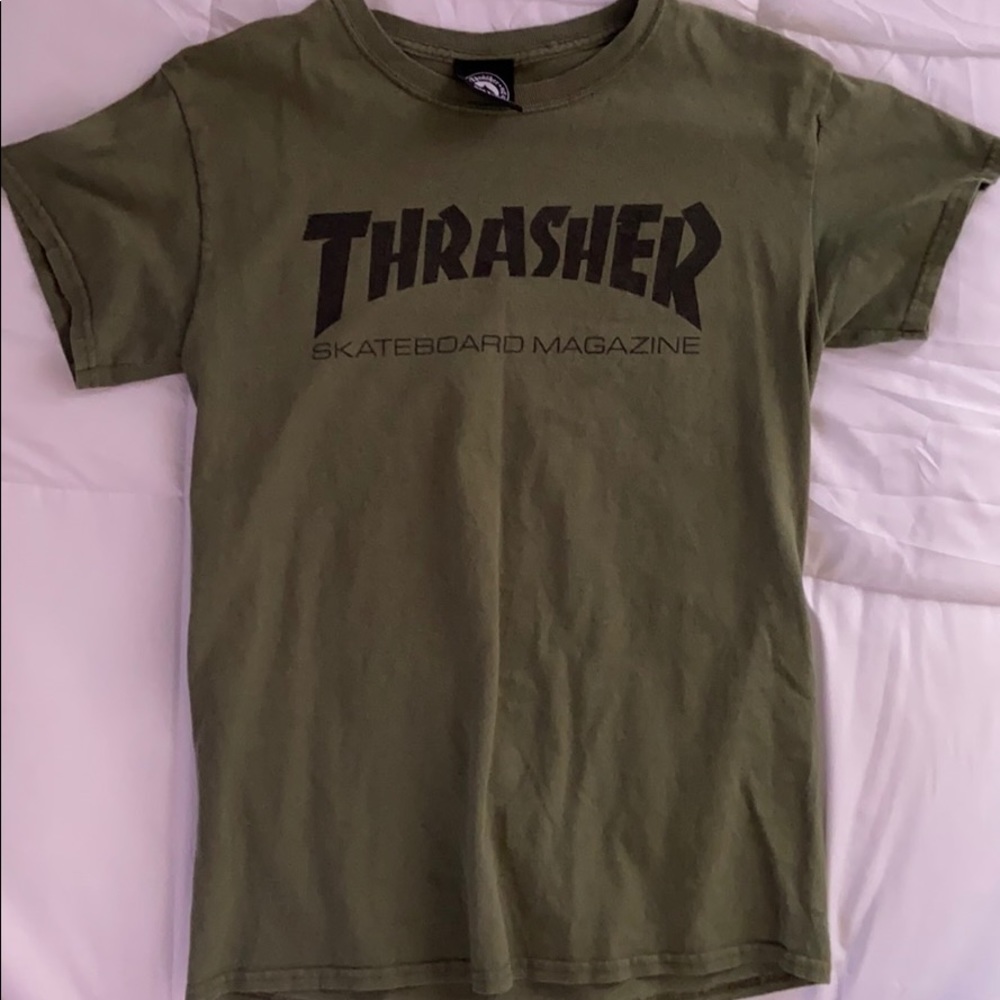Thrasher Army Green Tee